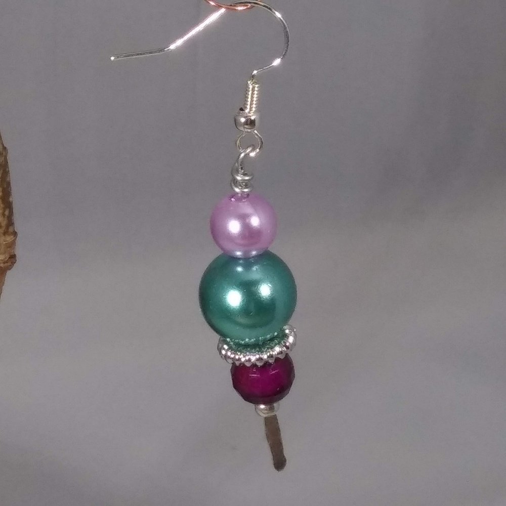 Handmade Bead and Wire Earrings NWT